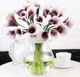 Real Touch Decorative Artificial Flowers Calla lily Wedding Bouquet Artificial Wedding Bouquet Party Supplies 20 Colours GD21