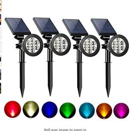 Solar garden led decorative lights outdoor led lawn lamp to plug lights colorful projection landscape lights