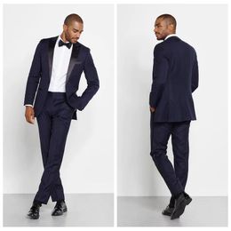 Cheap And Fine One Button Groomsmen Peak Lapel Groom Tuxedos Men Suits Wedding/Prom/Dinner Best Man Blazer(Jacket+Pants+Tie) A238