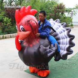 Outdoor Garden Party Game Props Funny Walking Inflatable Chicken Costume 1.8m/2m Wearable Blow Up Animal Mascot Suits For Circus Show