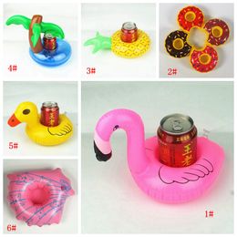 Inflatable Float Flamingo Cup Holder Coasters Inflatable Drink Holder for Swimming Pool Air Mattresses for Cup Party Supplies DBC BH3702