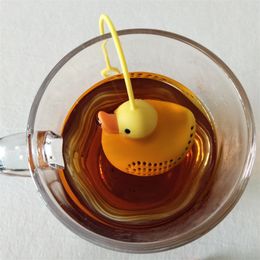 Little Yellow Duck Silicone Tea Infuser Strainers Filter Yellow blue red Color random transmission free shipping 2019