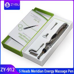 New Arrival Massager 5 Heads Electronic Acupuncture Massage Pen Meridian Energy Heal Massage Body Health Massage Meridian Energy Pen