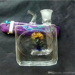 Flat square glass water bottle , Wholesale Glass bongs Oil Burner Glass Pipes Water Pipes Oil Rigs Smoking