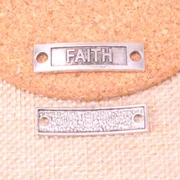 43pcs Charms faith connector 35mm Antique Making pendant fit,Vintage Tibetan Silver,DIY Handmade Jewellery
