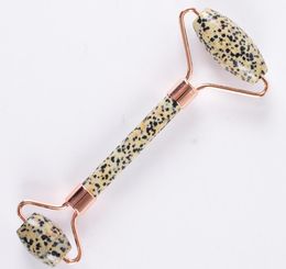 Original Factory Direct Double Head Dalmatian Jade Face Roller Health And Beauty Jade Facial Massager Roller