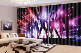 Curtain Window Promotion Happy Night Happy Crowd Custom Living Room Bedroom Beautifully Decorated Curtains