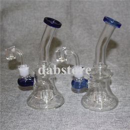 Mini Oil Dab Rigs Hookah Glass Bong 14mm Female Joint Water Pipe With 4mm Quartz Banger