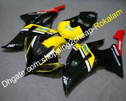 R6 Fairing Yellow Black Red For Yamaha YZF600 2008 09 10 11 12 13 14 15 2016 YZF-R6 YZFR6 Fairing Set (Injection molding)