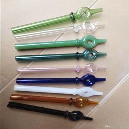 Coloured circle lengthened glass suction nozzle Best Sellers Bongs Oil Burner Pipes Water Pipes Glass Pipe Oil Rigs Smoking