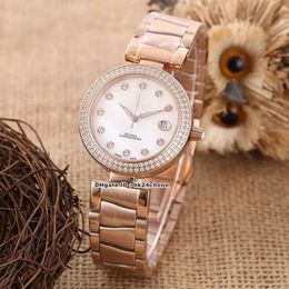 11 style High Quality Watch Ladymatic 34MM Quartz Womens Watch Diamants Bezel Sapphire White Dial Rose Gold Bracelet Ladies Watches