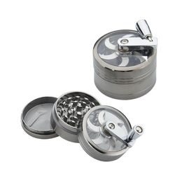 Customized 56mm three-layer hand grinder metal transparent window