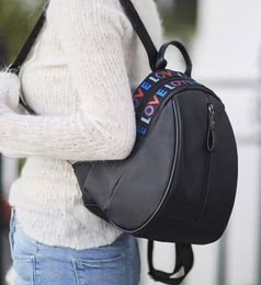 2019 new fashion Oxford cloth backpack female wild color strip travel bag factory backpack shoulder bag wholesale
