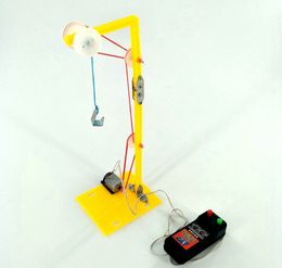 factory whilesale Science and technology small manufacture electric crane model small invention physics experiment puzzle toy assembly