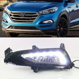 Car DRL 1 Set LED fog lamps daytime running lights LED DRL light Automobile Daylight For Hyundai Tucson 2015 2016 2017 2018