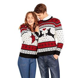 Sweaters Winter Couples Sweater Pullover Two Person Ugly Sweater Couples Pullover Novelty Christmas for Women Men Pull Femme 3