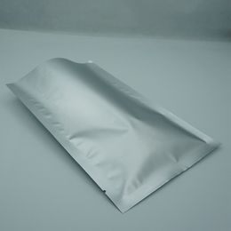 Retail 20x30cm 100pcs/lot Silver Matte Aluminium Foil Flat Bag, Opaque Aluminized Mylar Heat Seal Grated Cheese Storage Bags Plastic Sack