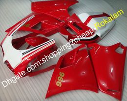 996 748 Fashion Fairing Set For Ducati 998 916 1996~2002 Motorbike Red White Motorcycle Aftermarket Kit Fairings (Injection molding)