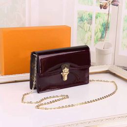 Hot Sale Classic Fashion Luxury brands Bags ys Women Handbag Bag Varnish Shoulder Bags Lady gold chain Totes Handbag Bags party purse M63306