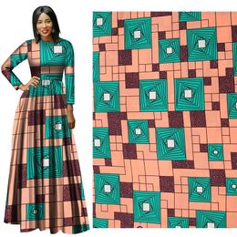 New African Veritable Wax Geometric pattern Cotton binta real Wax African fabric for party dress