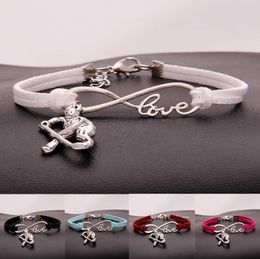 Hot 10pcs/lot Infinity Love 8 Ice hockey player pendant Bracelet Charm Pendant Women/Men Simple Bracelets/Bangles Jewellery Gift A145