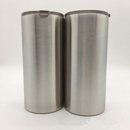 2019 new 24oz fatty cup with slid lid stainless steel straight tumbler vacuum insulated coffee mug water bottle 22oz beer cup