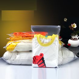 Portable Transparent Plastic Package Cloth Travel Storage Waterproof Bag Zip Cloth Organiser Clear Storage Bags yq01652