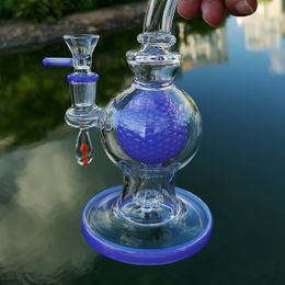 Showerhead Perc Glass Water Bongs Smok Pipes Hookahs 14mm Ball Shape Unique Heady Dab Rigs For Smoking 7.8" Bong With Bowl