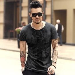 Cotton Summer T -Shirt Cotton Men New Printed T Shirt Short Sleeve Vintage Cross Character Famous Brand Men Clothing Hip Hop Tops Quality