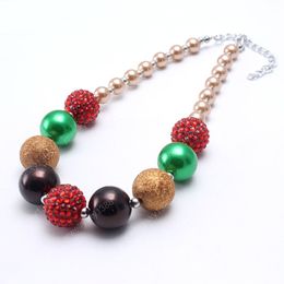 New arrival Kids bubblegum chunky necklace handmade girls beaded necklace fashion Jewellery baby gift