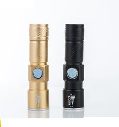 Hot 3 Mode usb charging flashlight Toutdoor mini Flash Light Torch Zoom Rechargeable USB LED Flashlight torch For Outdoor sports