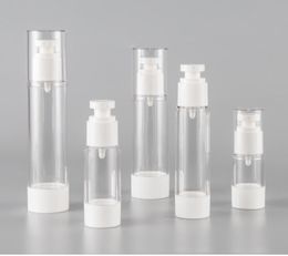 15ml 30ml 50ml Transparent plastic airless bottle vacuum pump Refillable Bottles Atomizer Sample Spray Perfume Bottle SN3128