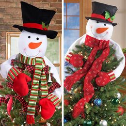 Christmas Decorations Snowman Tree Hat Top Star Xmas Festival Party Home Decor Free Shipping 2 Style XD21102