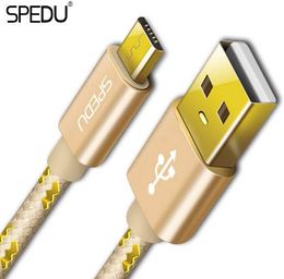SPEDU Micro USB Cable Fast Charging Nylon USB Sync Data Mobile Phone Android Adapter Charger Cable for Samsung Sony LG