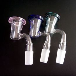 Glass Bong drop down adater Oil Burner Pipes Hookahs With14mm 18mm Male Joint Pyrex Bubbler Smoking Water Hand Pipe