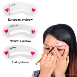 3pcs/set Eyebrow Stencils 3types Reusable Eyebrow Drawing Guide Card Brow Template DIY Make Up Tools Eyebrow Stencils