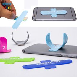 100pcs/lot portable Universal Mini Touch U One Touch Silicone Soft Phone Stand Ring Mount Holder For Smartphone Tablet PC