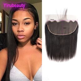 Brazilian Virgin Hair 13*6 Lace Frontal Straight 13X6 Frontals Closure With Baby Hairs Free Part Yirubeauty 10-26inch Natural Color
