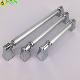 2pcs Cabinet Handles and Knobs silver Furniture Handle for Kitchen Cabinet Drawer Pull 96 /128mm/160mm Aluminum Cupboard pull