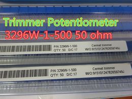 10pcs/lot Trim Pot Trimmer Potentiometer 3296W-1-500LF 3296W 500 50 ohm in stock