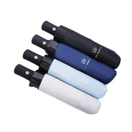 Vinyl sunscreen automatic sunshade business folding umbrella Customised dual-use sunny and rain