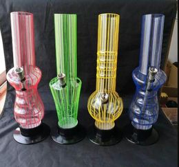 Acrylic chimney sticks glass bongs accessories , Glass Smoking Pipes colorful mini multi-colors Hand Pipes Best Spoon glass Pipe