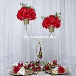 60m new style Gold Metal wedding centerpiece Flower Tall Stands Centerpieces senyu0411