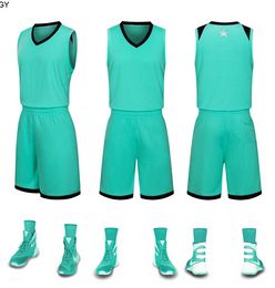 2019 New Blank Basketball jerseys printed logo Mens size S-XXL cheap price fast shipping good quality Teal Green T001nhQ