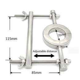 Chastity Devices Medical Stainless Steel Ball stretcher crusher Chastity Stretch Bondage AU79