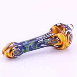 Fantasy Stripe Glass 5.2" Water Pipe 79g smoking pipes Bubbler For Dry Herb