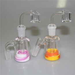 Glass Ash Catcher hookah Bowls With Female Male 14mm 18mm Joint Bubbler Ashcatcher bong ashcatchers Silicone Container quartz banger