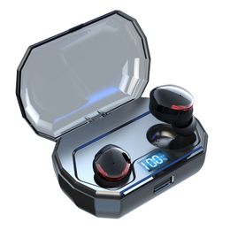 TWS-R10 Wireless Bluetooth Headphones Bluetooth 5.0 Earphones Digital Display Headset Stereo Wireless Binaural Earbuds With Mic Charging Box