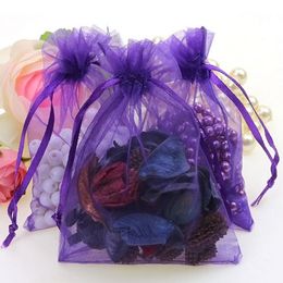 100pcs 5*7inch Organza Bags Jewellery Pouches Wedding Favours Christmas Party Gift Packing Bag 13 x 18 cm