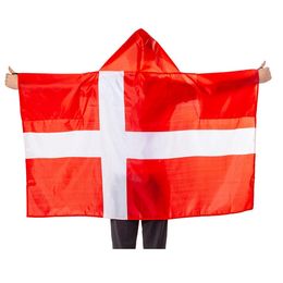 Denmark Flag Cape 90*150cm New Polyester Printing 3x5 Body Flag Banner Danmark Country National Cape FLags